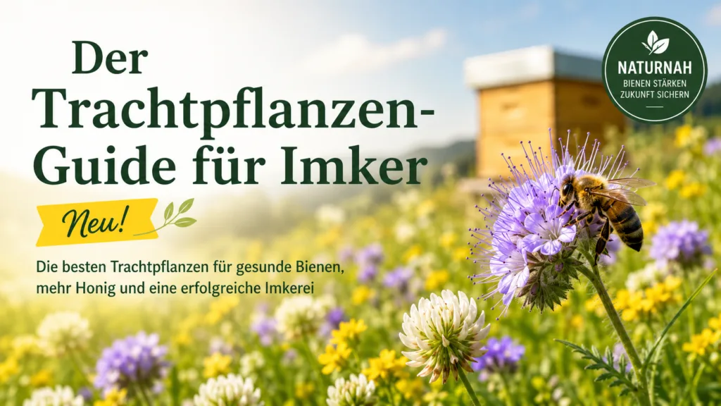 Honigbiene auf verschiedenen Trachtpflanzen im Blühkalender für Imker