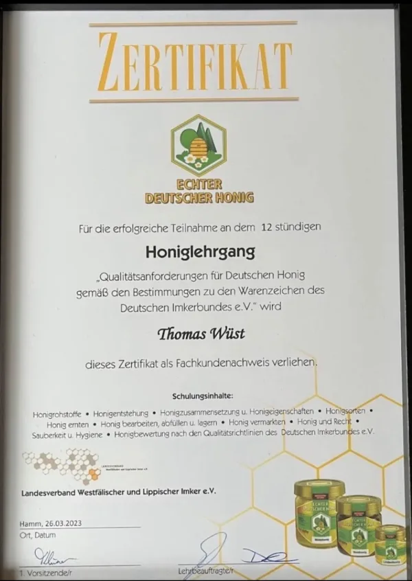 Blütenhonig aus dem Siegerland